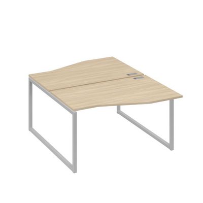 А4 С4 190 ДК (Дуб скандинавский/Серый) Рабочая станция каркас QUATTRO столы 2х140 Техно