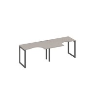 А4 А4 031-2 МП (Мокко премиум/Антрацит) Рабочая станция QUATTRO 2х120 столы Классика эргономичные