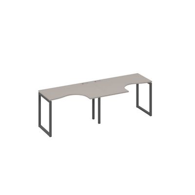 А4 А4 031-2 МП (Мокко премиум/Антрацит) Рабочая станция QUATTRO 2х120 столы Классика эргономичные