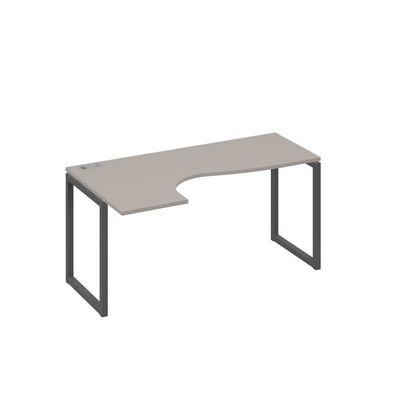 А4 А4 035 МП (Мокко премиум/Антрацит) Стол эргономичный левый "Классика" на металлокаркасе QUATTRO