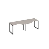 А4 А4 041-2 МП (Мокко премиум/Антрацит) Рабочая станция QUATTRO 2х120 столы Классика эргономичные