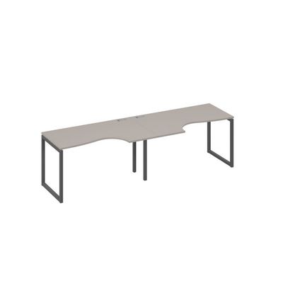 А4 А4 043-2 МП (Мокко премиум/Антрацит) Рабочая станция QUATTRO 2х140 столы Классика эргономичные