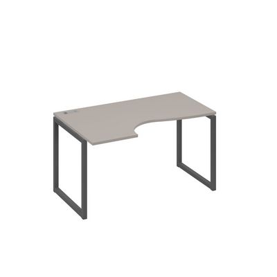 А4 А4 043 МП (Мокко премиум/Антрацит) Стол эргономичный левый "Классика" на металлокаркасе QUATTRO