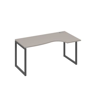 А4 А4 046 МП (Мокко премиум/Антрацит) Стол эргономичный правый "Классика" на металлокаркасе QUATTRO
