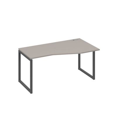 А4 А4 066 МП (Мокко премиум/Антрацит) Стол эргономичный правый "Техно" на металлокаркасе QUATTRO