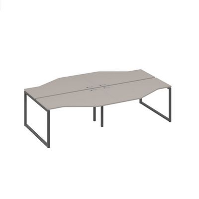 А4 А4 187-2 МП (Мокко премиум/Антрацит) Рабочая станция каркас QUATTRO столы 4х140 Техно