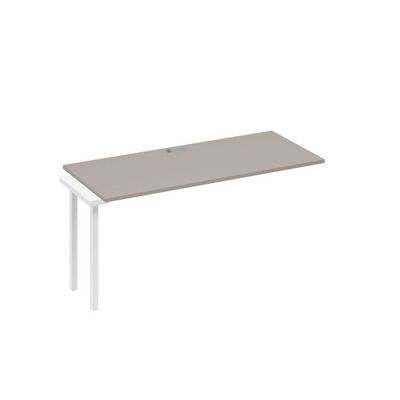 А4 Б4 015-1 МП (Мокко премиум/Белый) Секция стола 160 рабочей станции на каркасе QUATTRO