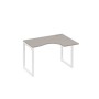 А4 Б4 032 МП (Мокко премиум/Белый) Стол эргономичный правый "Классика" на металлокаркасе QUATTRO
