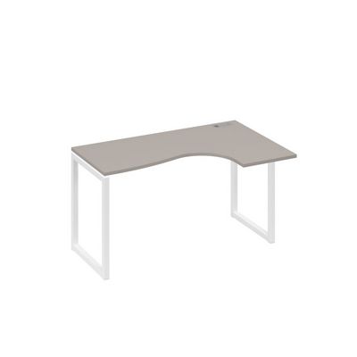 А4 Б4 034 МП (Мокко премиум/Белый) Стол эргономичный правый "Классика" на металлокаркасе QUATTRO