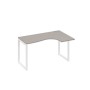 А4 Б4 034 МП (Мокко премиум/Белый) Стол эргономичный правый "Классика" на металлокаркасе QUATTRO