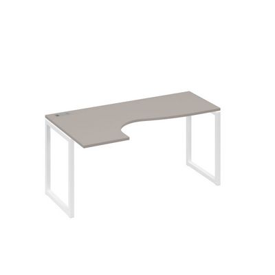А4 Б4 035 МП (Мокко премиум/Белый) Стол эргономичный левый "Классика" на металлокаркасе QUATTRO