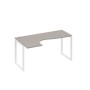 А4 Б4 035 МП (Мокко премиум/Белый) Стол эргономичный левый "Классика" на металлокаркасе QUATTRO
