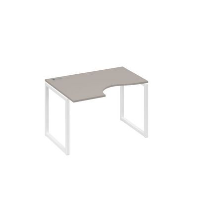 А4 Б4 041 МП (Мокко премиум/Белый) Стол эргономичный левый "Классика" на металлокаркасе QUATTRO
