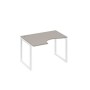А4 Б4 041 МП (Мокко премиум/Белый) Стол эргономичный левый "Классика" на металлокаркасе QUATTRO
