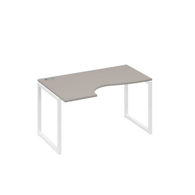А4 Б4 043 МП (Мокко премиум/Белый) Стол эргономичный левый "Классика" на металлокаркасе QUATTRO