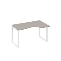А4 Б4 044 МП (Мокко премиум/Белый) Стол эргономичный правый "Классика" на металлокаркасе QUATTRO