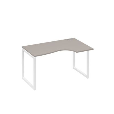 А4 Б4 044 МП (Мокко премиум/Белый) Стол эргономичный правый "Классика" на металлокаркасе QUATTRO