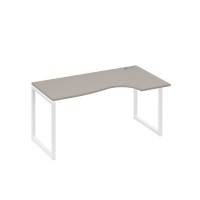 А4 Б4 046 МП (Мокко премиум/Белый) Стол эргономичный правый "Классика" на металлокаркасе QUATTRO