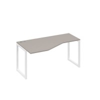 А4 Б4 055 МП (Мокко премиум/Белый) Стол эргономичный левый "Техно" на металлокаркасе QUATTRO