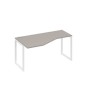А4 Б4 055 МП (Мокко премиум/Белый) Стол эргономичный левый "Техно" на металлокаркасе QUATTRO