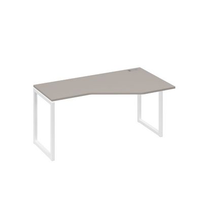А4 Б4 056 МП (Мокко премиум/Белый) Стол эргономичный правый "Техно" на металлокаркасе QUATTRO