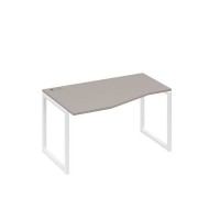 А4 Б4 063 МП (Мокко премиум/Белый) Стол эргономичный левый "Техно" на металлокаркасе QUATTRO