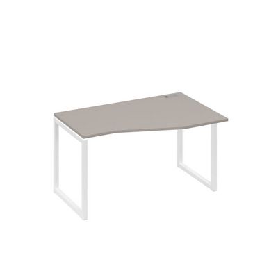 А4 Б4 064 МП (Мокко премиум/Белый) Стол эргономичный правый "Техно" на металлокаркасе QUATTRO