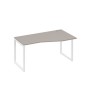 А4 Б4 066 МП (Мокко премиум/Белый) Стол эргономичный правый "Техно" на металлокаркасе QUATTRO