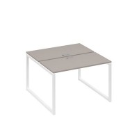 А4 Б4 170 МП (Мокко премиум/Белый) Рабочая станция на каркасе QUATTRO столы 2х120