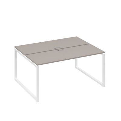 А4 Б4 172 МП (Мокко премиум/Белый) Рабочая станция на каркасе QUATTRO столы 2х160