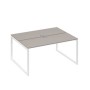 А4 Б4 172 МП (Мокко премиум/Белый) Рабочая станция на каркасе QUATTRO столы 2х160