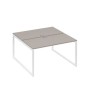 А4 Б4 174 МП (Мокко премиум/Белый) Рабочая станция на каркасе QUATTRO столы 2х140