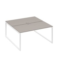 А4 Б4 178 МП (Мокко премиум/Белый) Рабочая станция на каркасе QUATTRO столы 2х160