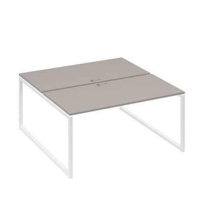 А4 Б4 178 МП (Мокко премиум/Белый) Рабочая станция на каркасе QUATTRO столы 2х160