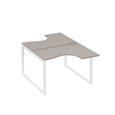 А4 Б4 180 МП (Мокко премиум/Белый) Рабочая станция опоры QUATTRO столы 2х120 Классика