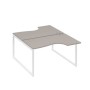 А4 Б4 184 МП (Мокко премиум/Белый) Рабочая станция опоры QUATTRO столы 2х140 Классика