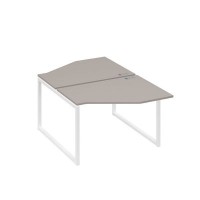 А4 Б4 186 МП (Мокко премиум/Белый) Рабочая станция опоры QUATTRO со столами Техно 2х120