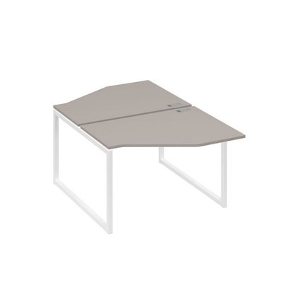 А4 Б4 186 МП (Мокко премиум/Белый) Рабочая станция опоры QUATTRO со столами Техно 2х120