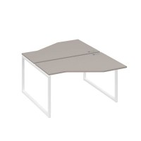 А4 Б4 187 МП (Мокко премиум/Белый) Рабочая станция опоры QUATTRO со столами Техно 2х140