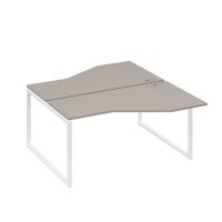 А4 Б4 188 МП (Мокко премиум/Белый) Рабочая станция опоры QUATTRO со столами Техно 2х160