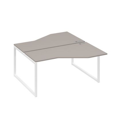 А4 Б4 188 МП (Мокко премиум/Белый) Рабочая станция опоры QUATTRO со столами Техно 2х160