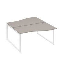 А4 Б4 191 МП (Мокко премиум/Белый) Рабочая станция каркас QUATTRO столы 2х160 Техно