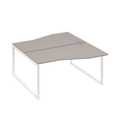 А4 Б4 191 МП (Мокко премиум/Белый) Рабочая станция каркас QUATTRO столы 2х160 Техно