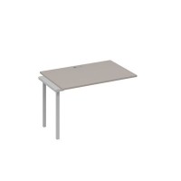 А4 С4 023-1 МП (Мокко премиум/Серый) Секция стола 120 рабочей станции на каркасе QUATTRO