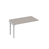 А4 С4 024-1 МП (Мокко премиум/Серый) Секция стола 140 рабочей станции на каркасе QUATTRO