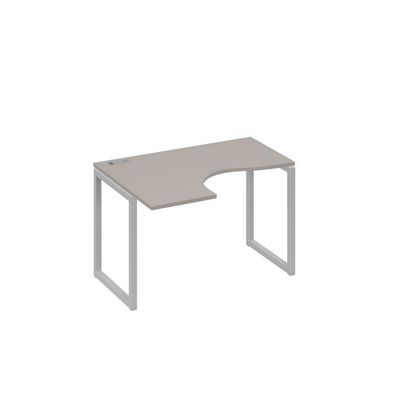 А4 С4 031 МП (Мокко премиум/Серый) Стол эргономичный левый "Классика" на металлокаркасе QUATTRO