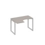 А4 С4 031 МП (Мокко премиум/Серый) Стол эргономичный левый "Классика" на металлокаркасе QUATTRO