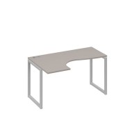 А4 С4 033 МП (Мокко премиум/Серый) Стол эргономичный левый "Классика" на металлокаркасе QUATTRO