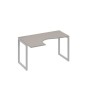 А4 С4 033 МП (Мокко премиум/Серый) Стол эргономичный левый "Классика" на металлокаркасе QUATTRO
