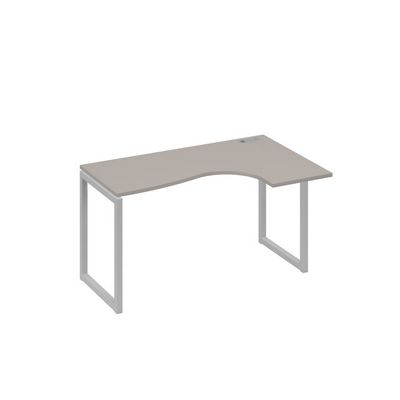 А4 С4 034 МП (Мокко премиум/Серый) Стол эргономичный правый "Классика" на металлокаркасе QUATTRO
